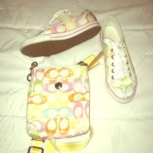 Coach pastel tennis shoes